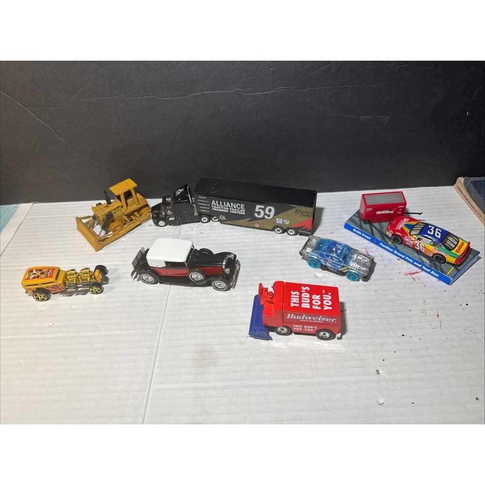 VINTAGE Lot 7 Hot wheels ERTL White Rose Cars Trucks diecast 1990-2000's